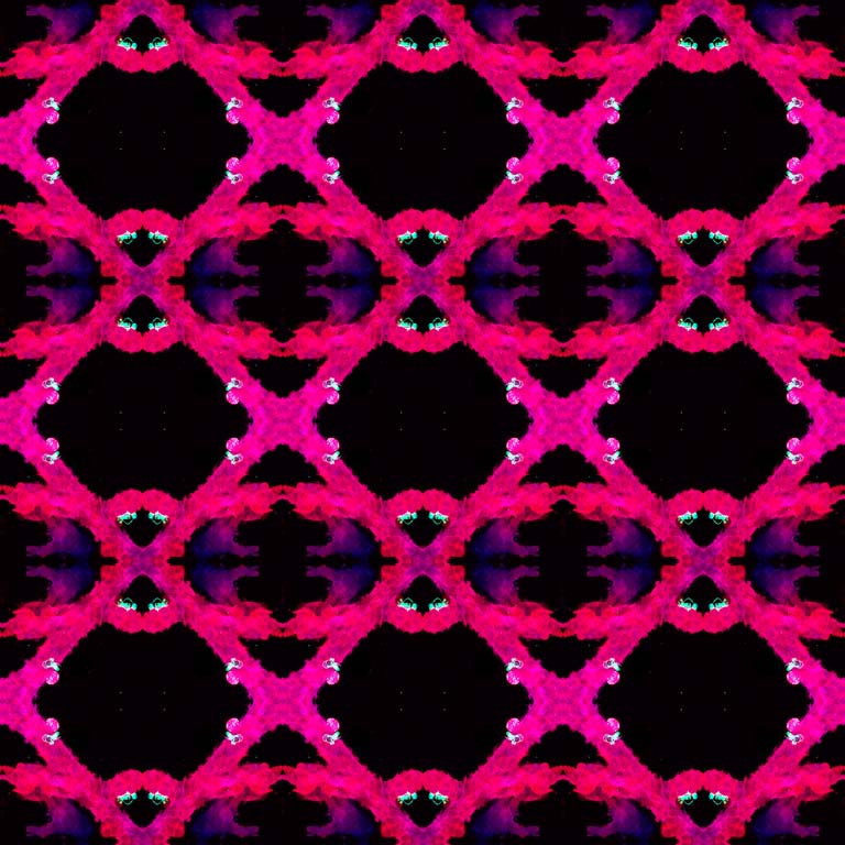 hexagonal lattice-like pattern of cells in pink